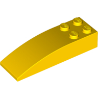 Lego kostka (kostička) 6x2 zakulacená nahoře, žlutá (4180546)